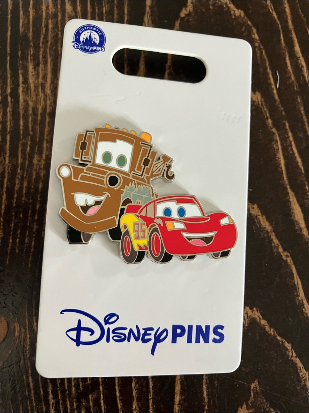 Disney Lightning McQueen & Mater Enamel Pin Duo - Red & Brown